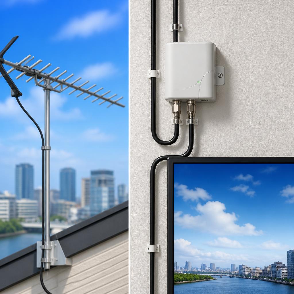 大阪でのテレビ映像トラブル、ブースター交換で快適な視聴を！