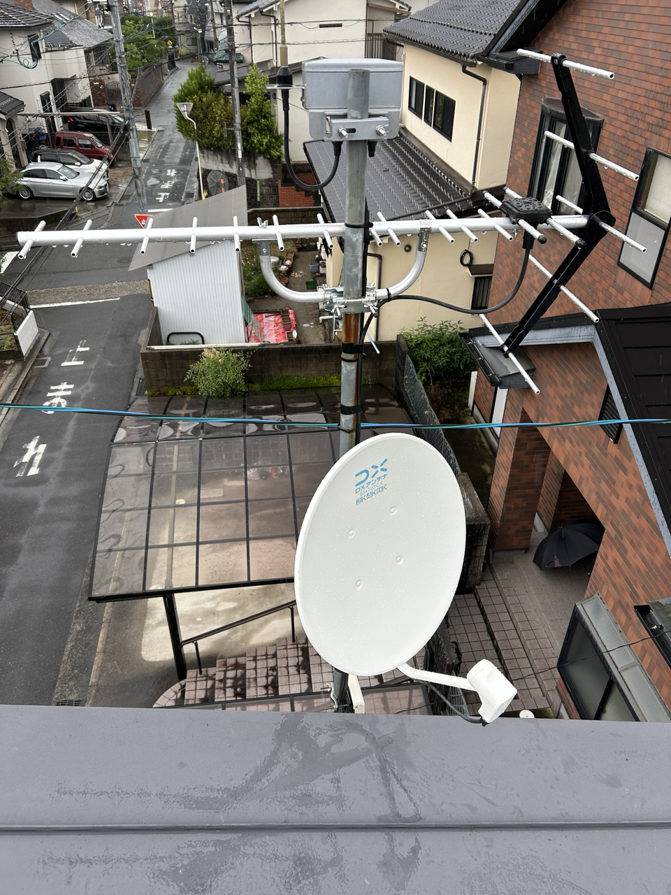 【広島市東区】BSが映らない原因を調査｜4K8K対応BS/CSアンテナ交換事例