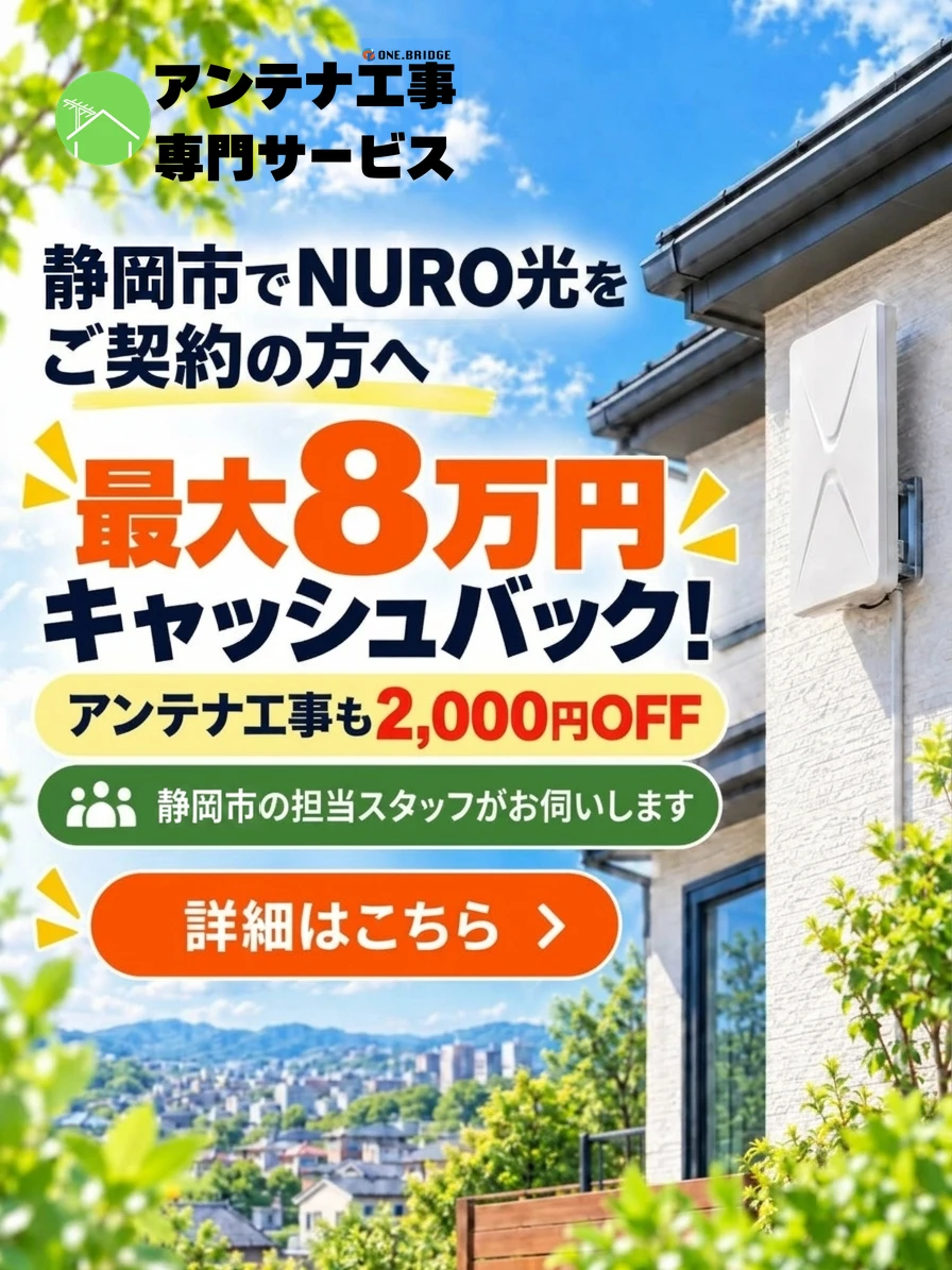 アンテナ工事とNUROのキャンペーン案内
