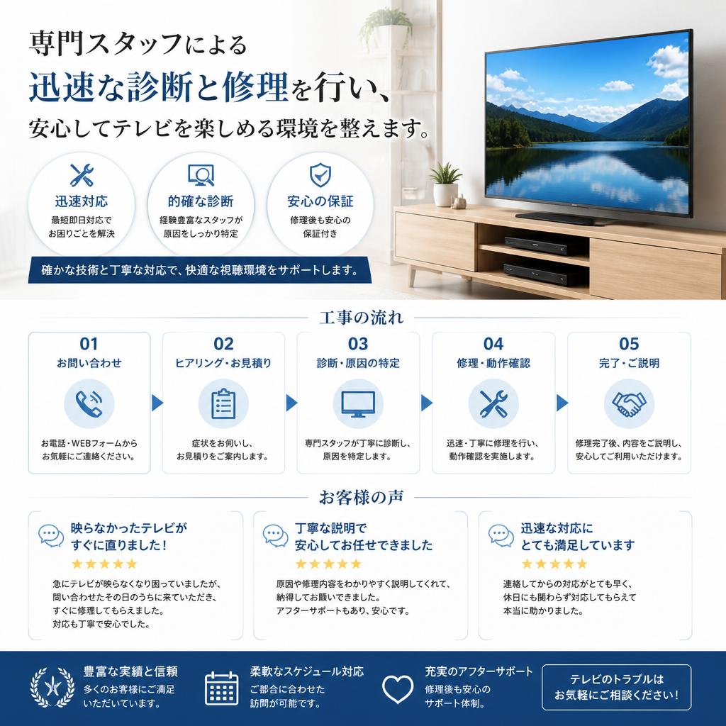 迅速な修理対応で安心を提供