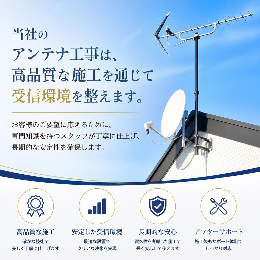 高品質なアンテナ工事のメリット
