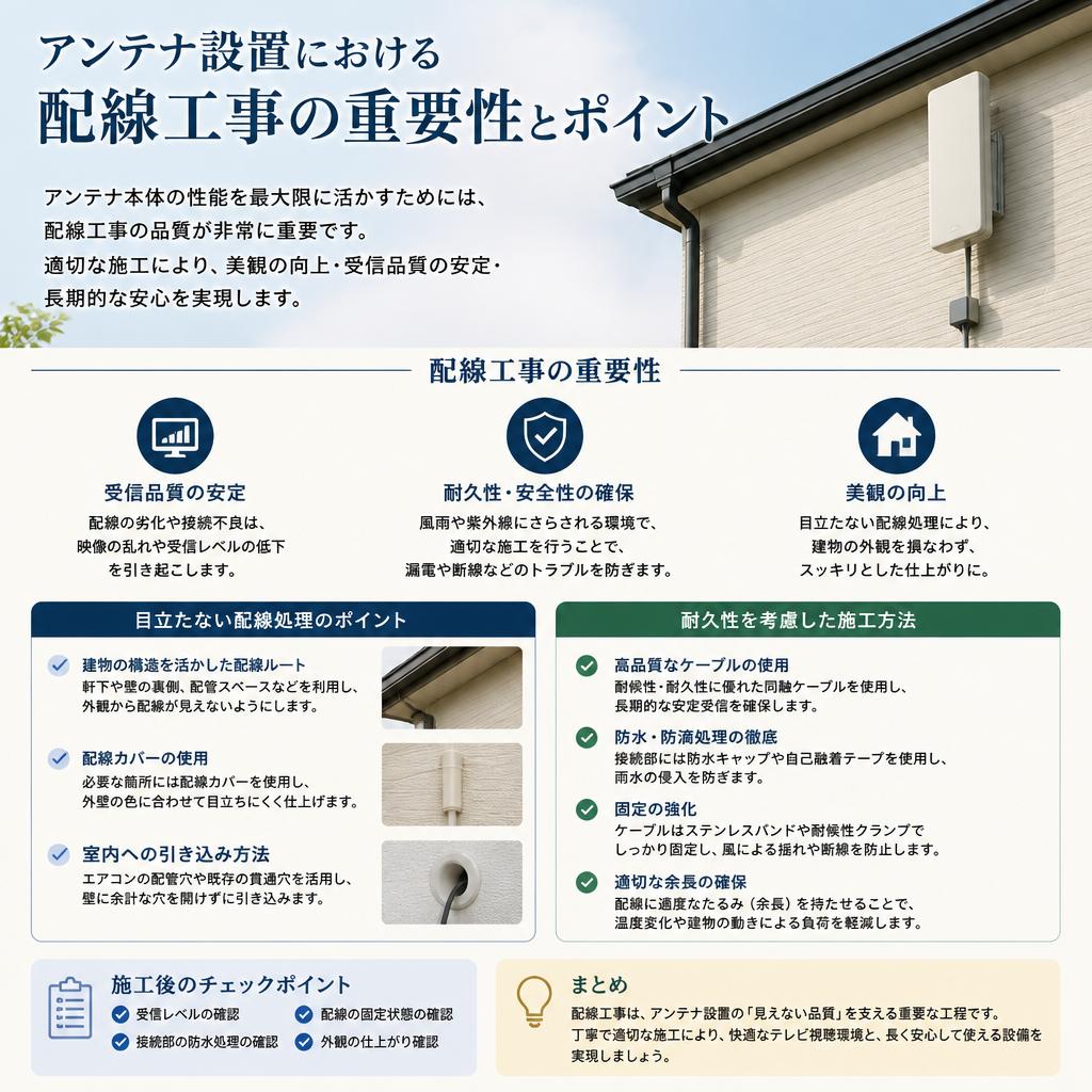 配線工事のポイントと注意事項