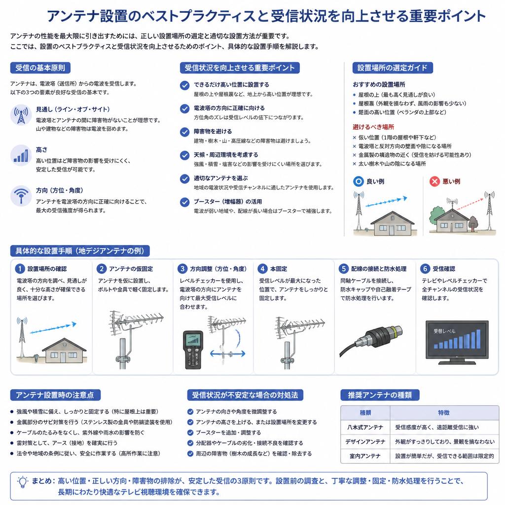 2. 受信環境を最大限に生かす設置方法