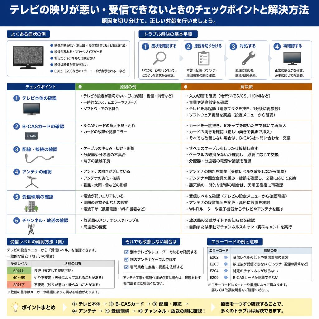 3. 受信トラブルとその解決法