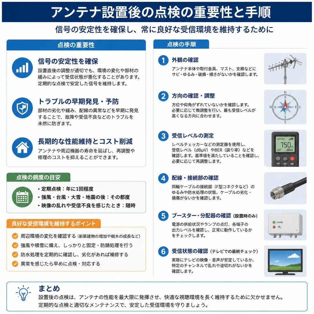設置後の点検とメンテナンス