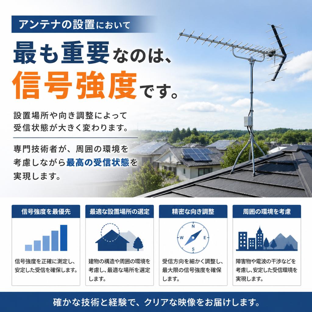 信号強度を確保するためのポイント