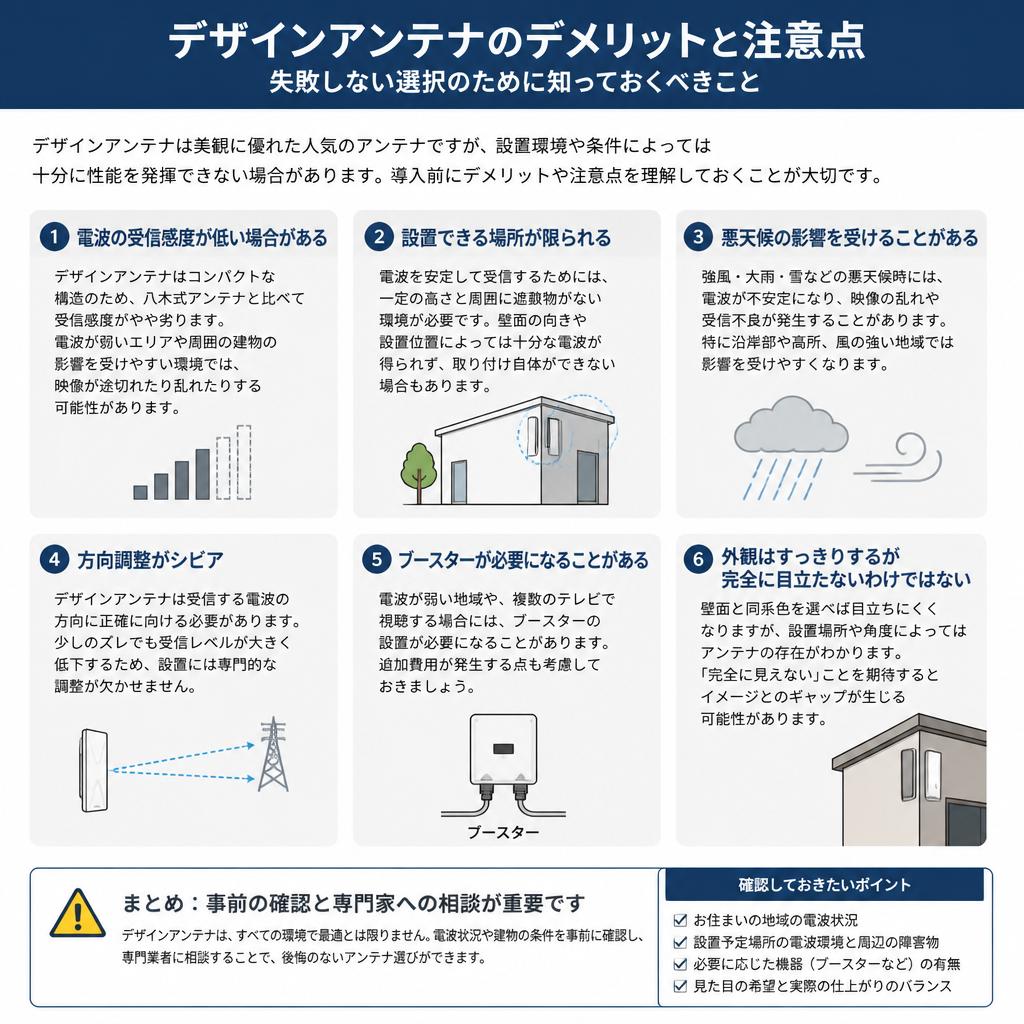 デザインアンテナのデメリット