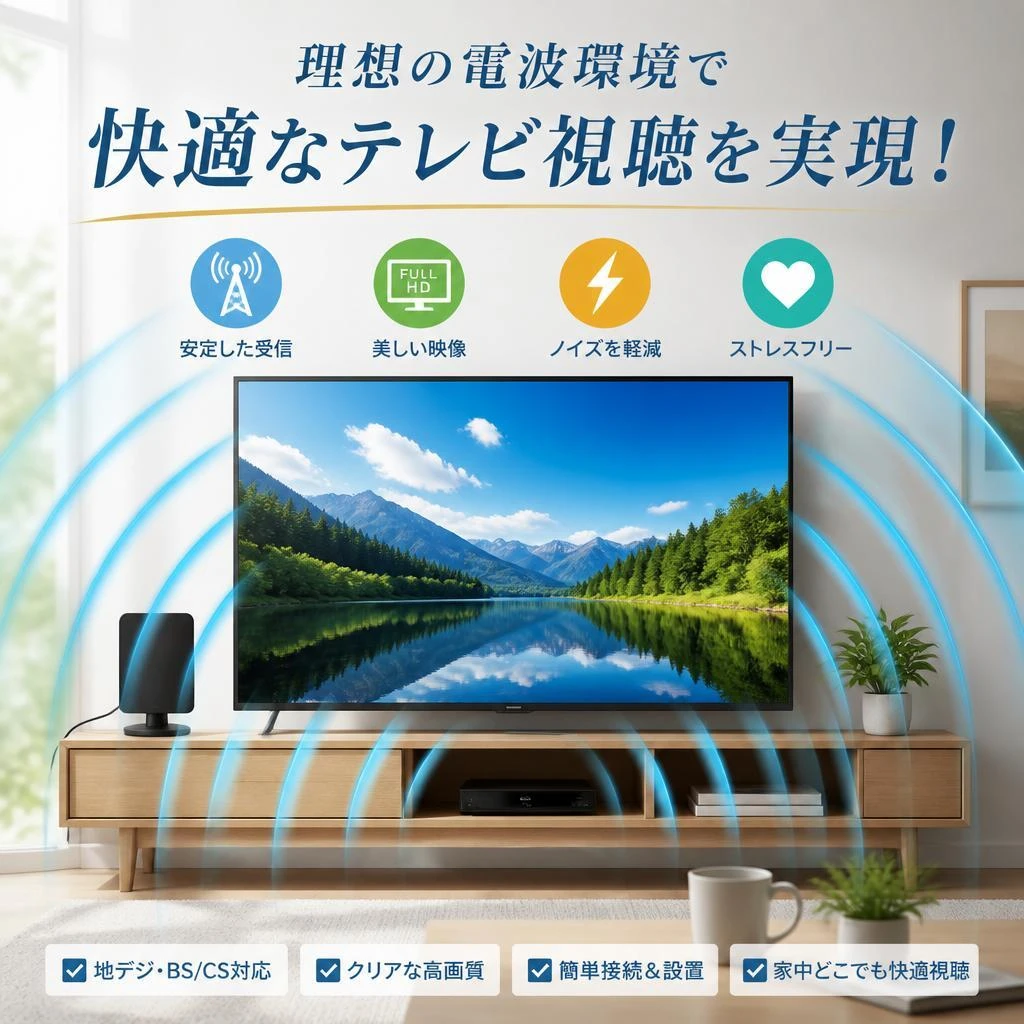 理想の電波環境で快適なテレビ視聴を実現！