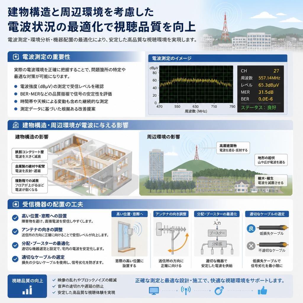 環境に合わせた電波状況の最適化