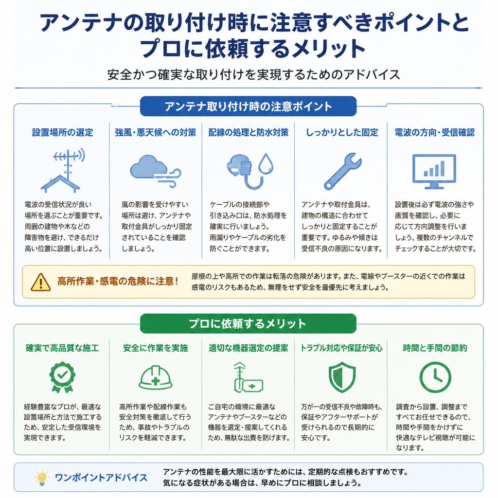 取り付けのポイントと注意点