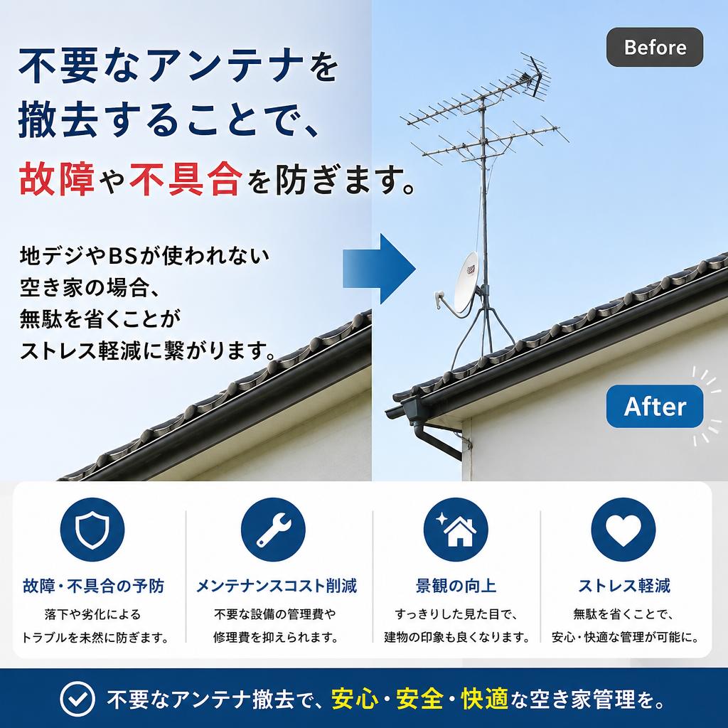 アンテナ撤去のメリット