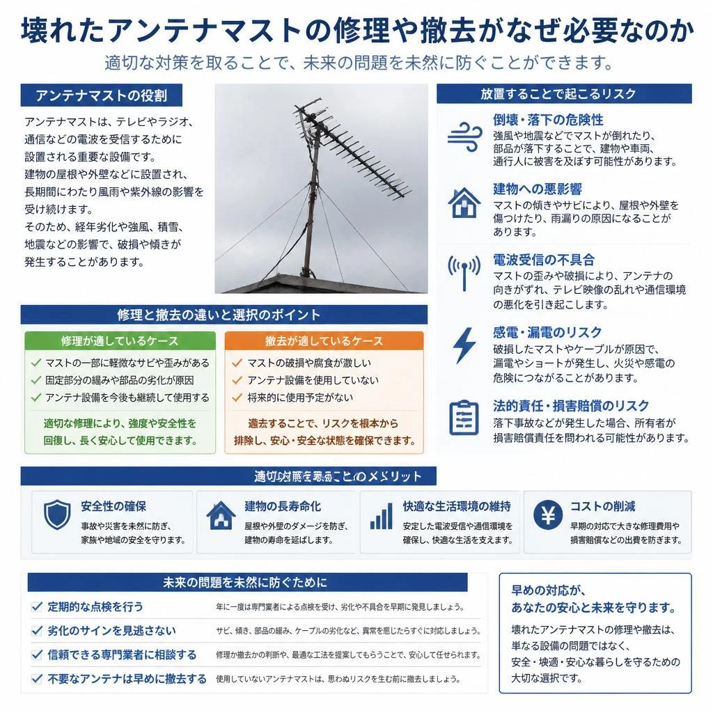 適切な修理と撤去の重要性