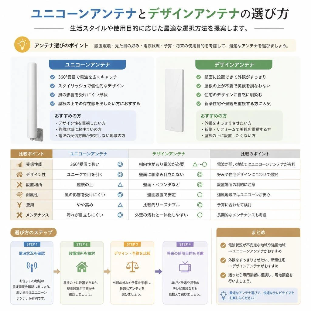 選び方ガイド：あなたに最適なアンテナはどれ？