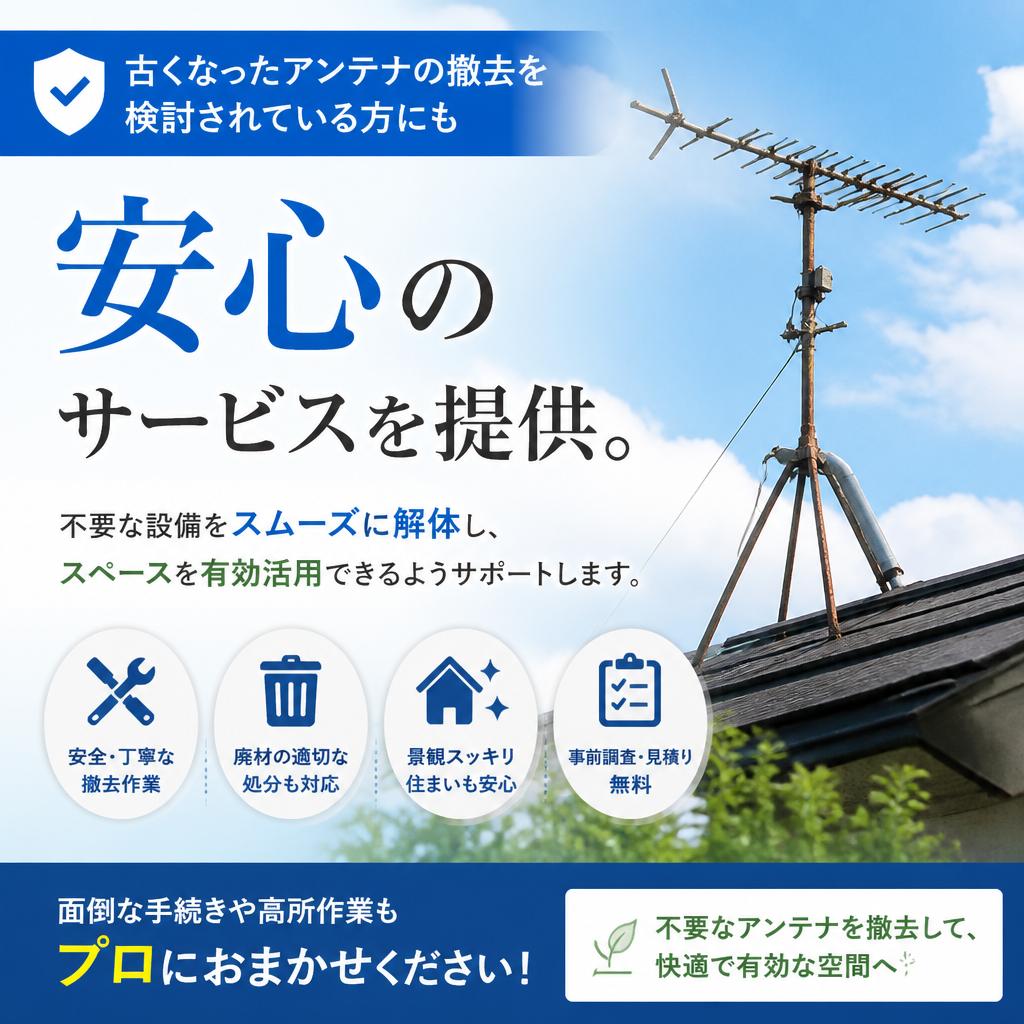 撤去工事もお任せください！