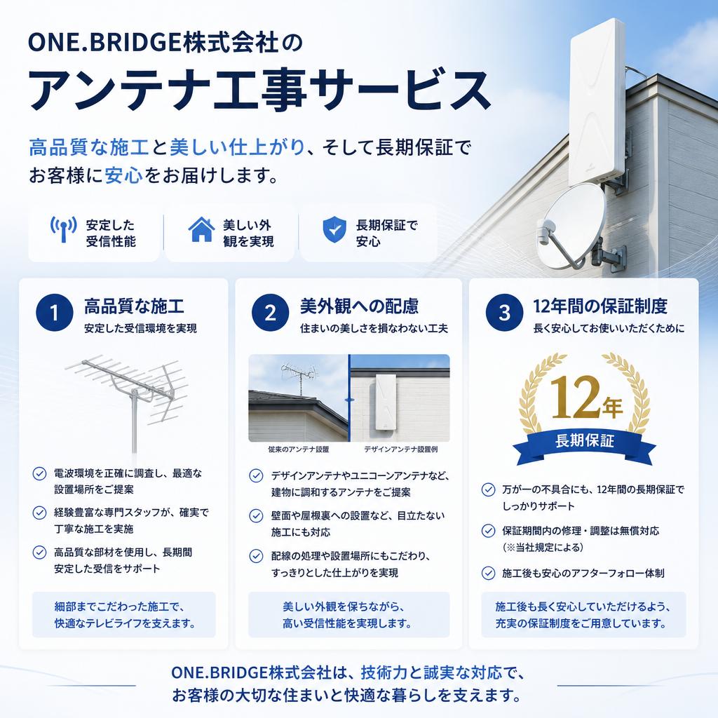 ONE.BRIDGEの工事サービスの特長