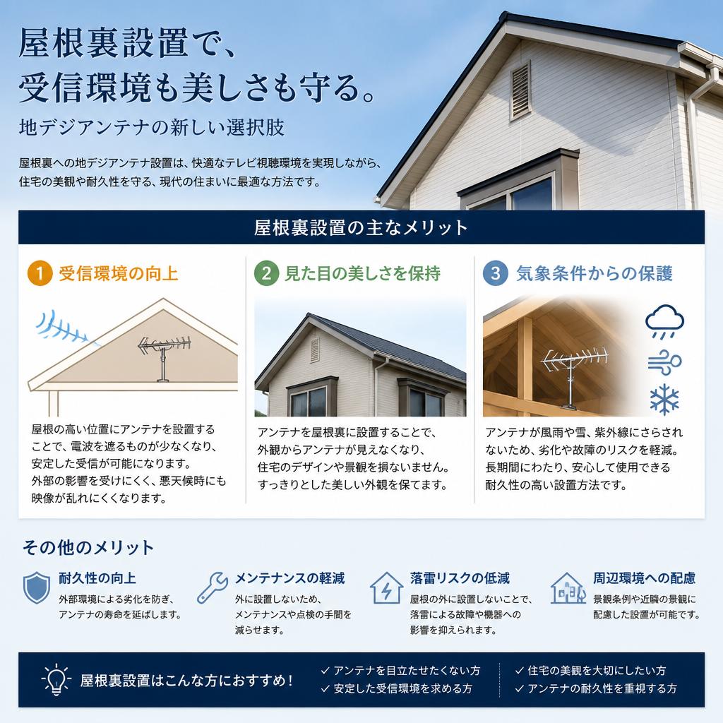 屋根裏設置のメリット