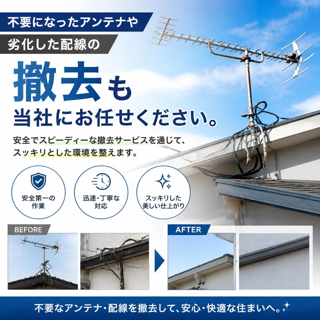 安心の撤去サービスの提供