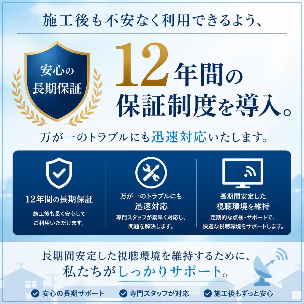 12年間の安心保証