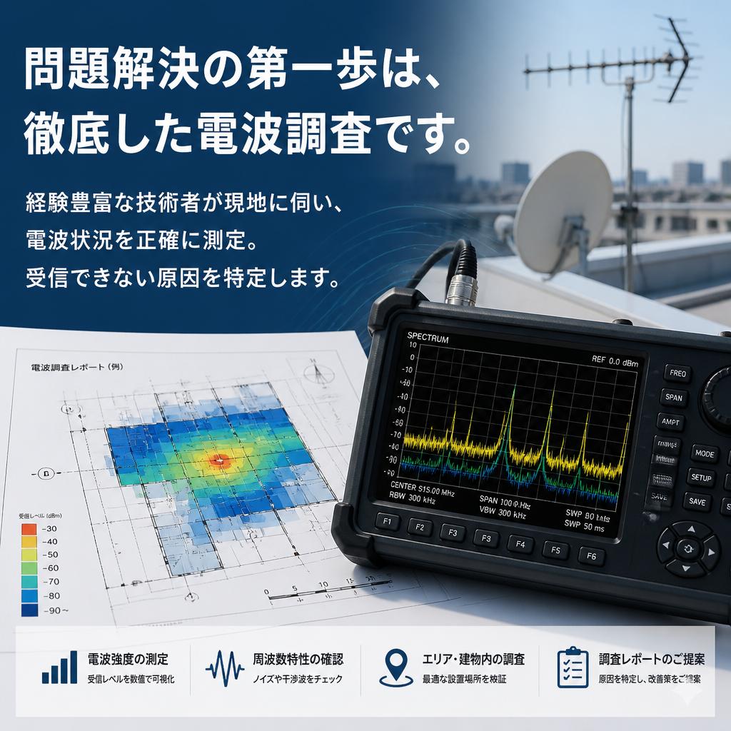 専門家による徹底した電波調査