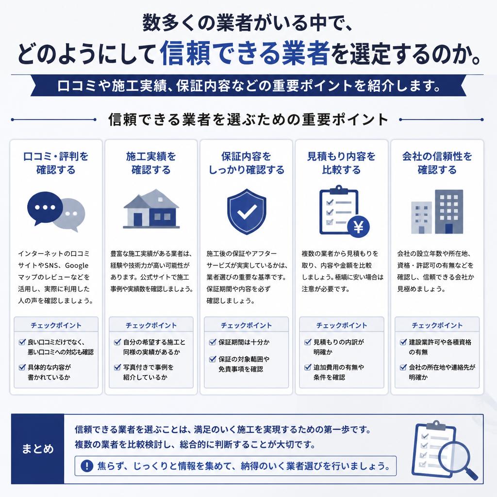 3. 信頼できる業者の選び方