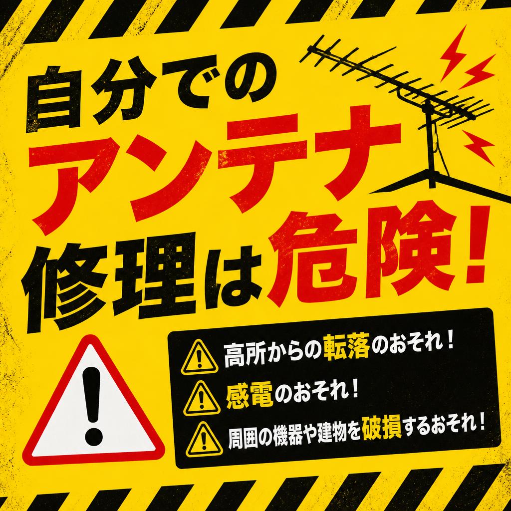 自分でのアンテナ修理は危険！