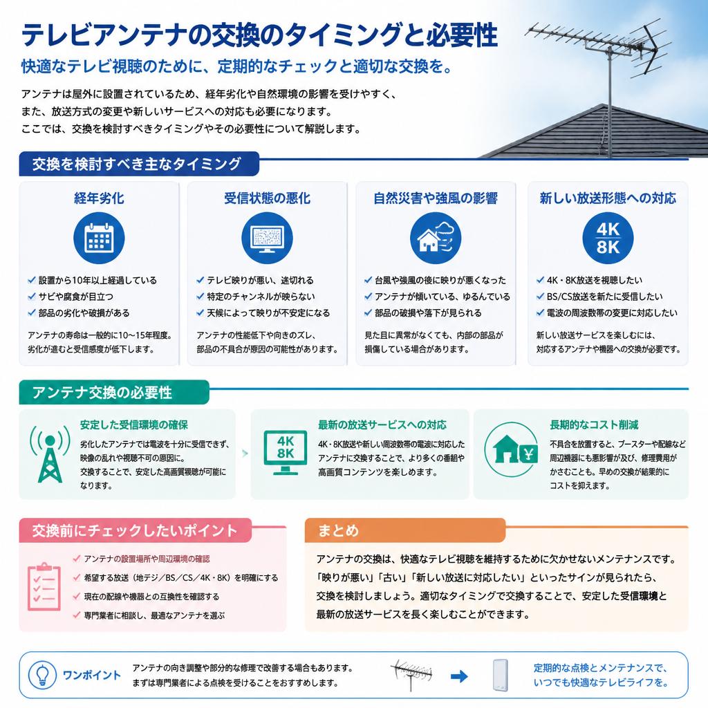 3. アンテナ交換のタイミング