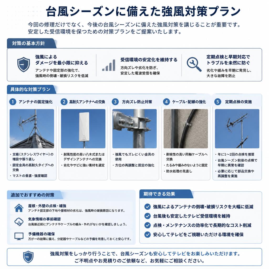 強風対策で次回に備える