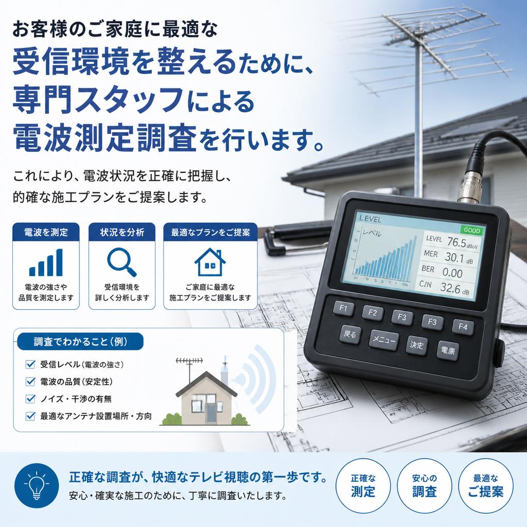 適切な調査と測定で最適解を提供