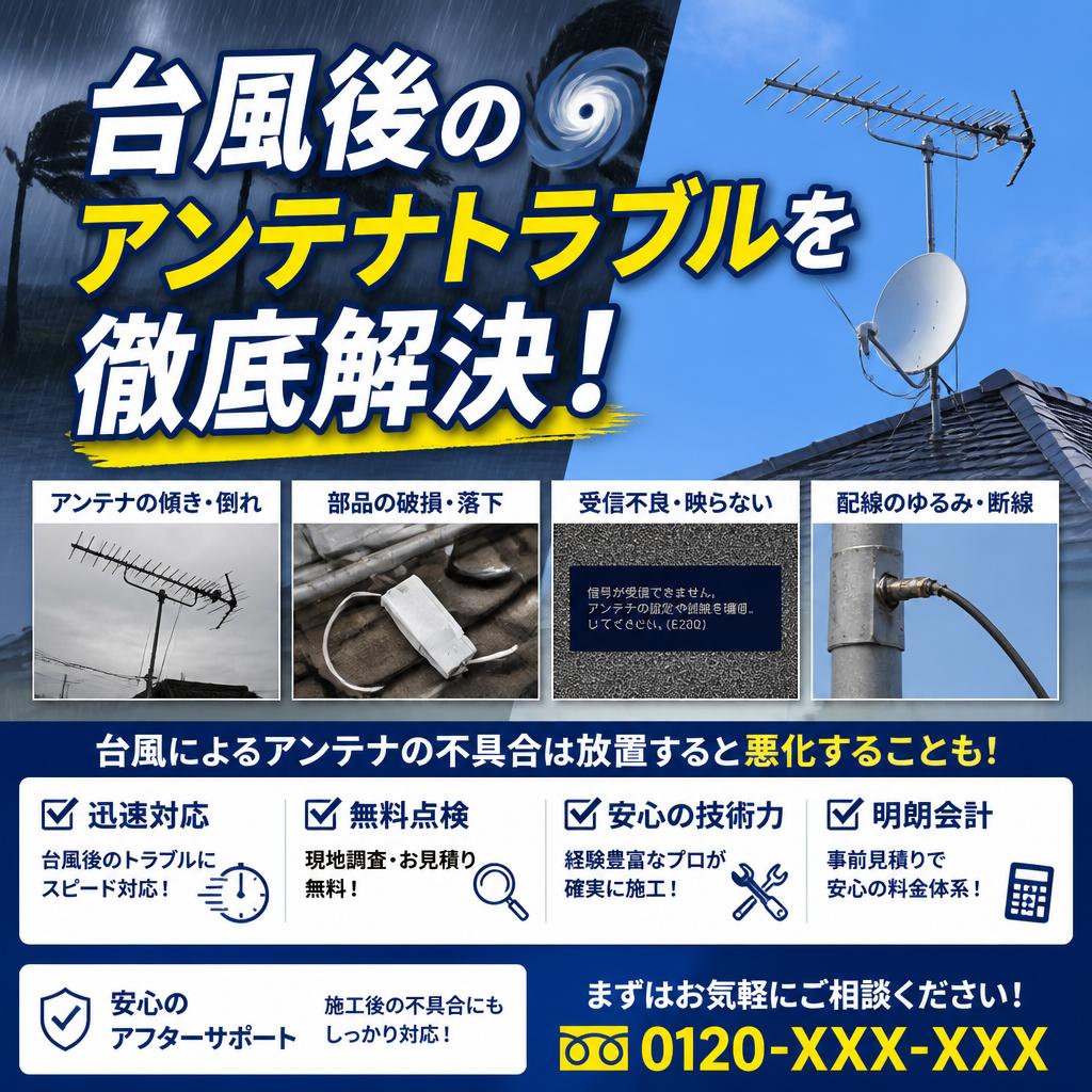 台風後のアンテナトラブルを徹底解決！