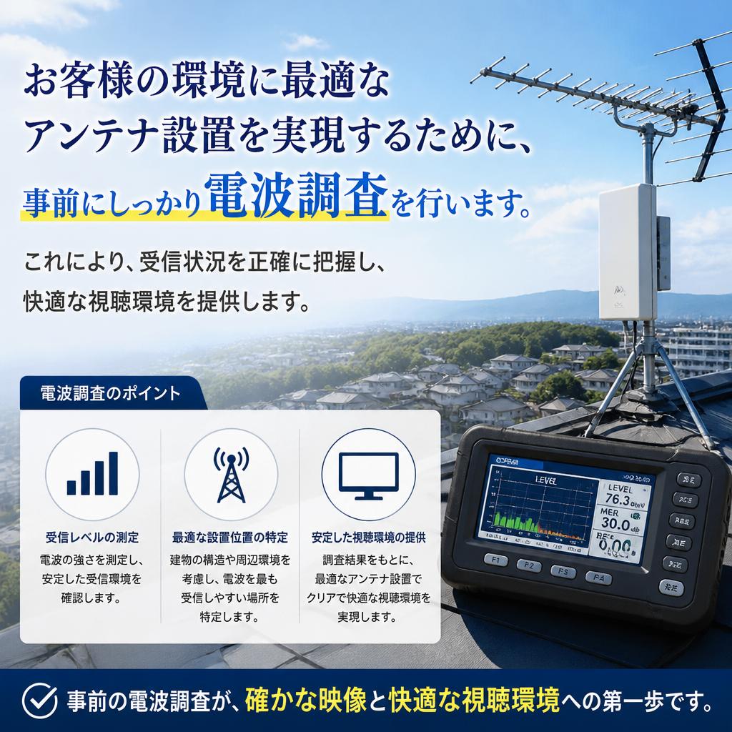 徹底した電波調査