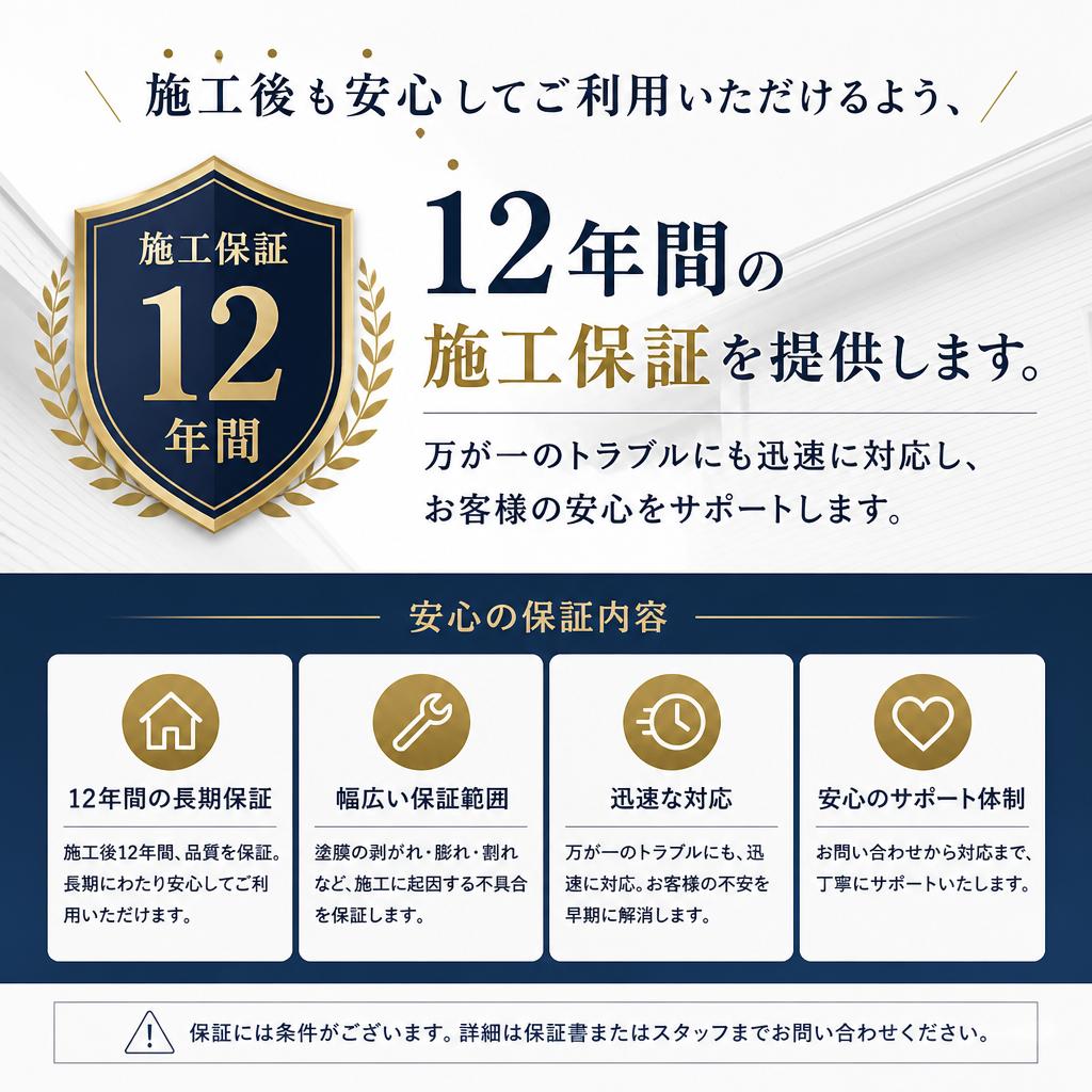 12年間の安心保証