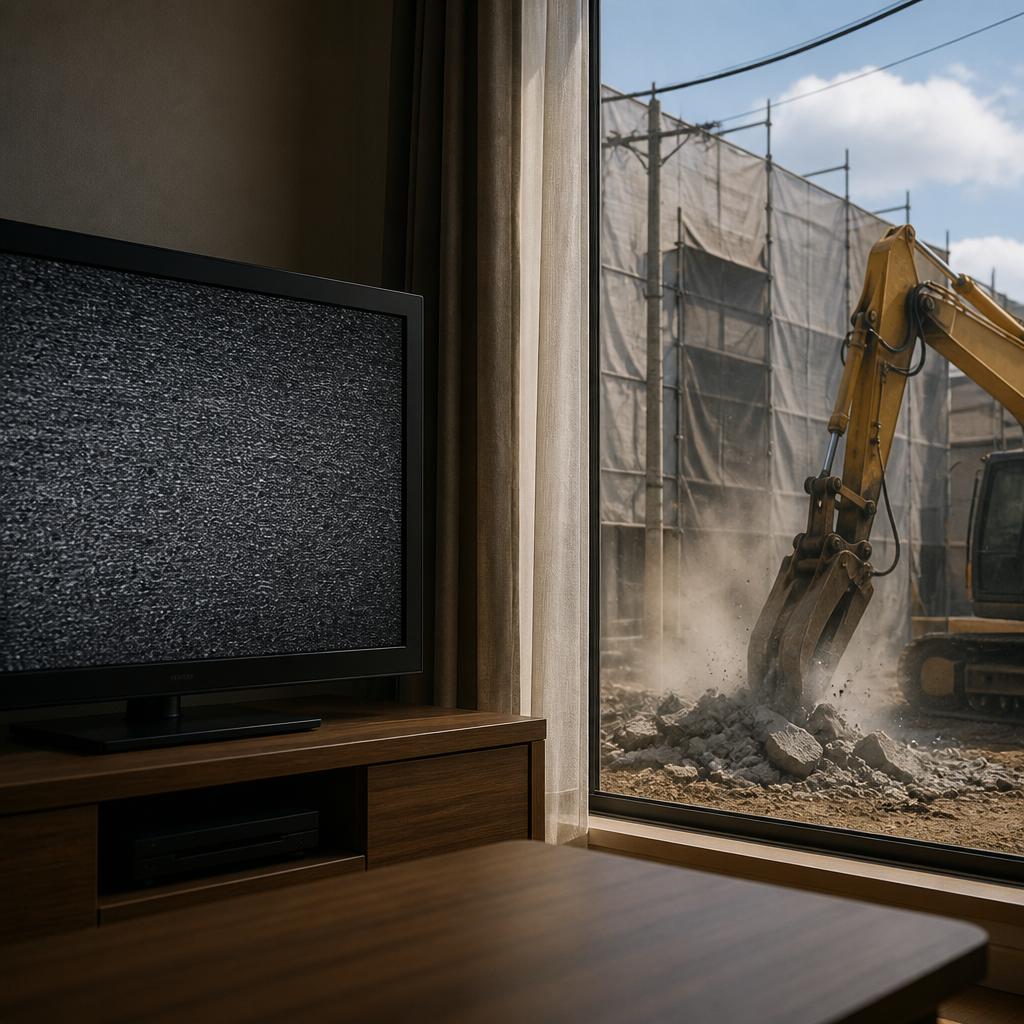 テレビが映らない原因は隣の工事かも！？